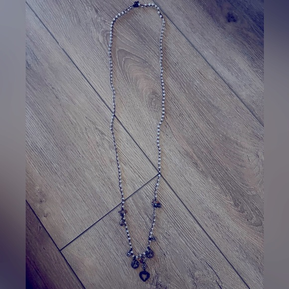 Love Heals long beaded silver and gemstone necklace - Picture 4 of 4